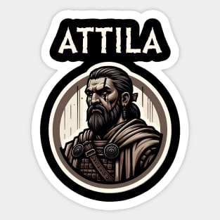 Attila the Hun Ancient Dark Ages Hunnic History Sticker